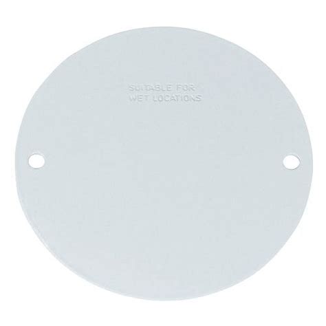 4 inch white metal round box cover|Sigma Electric, White 14241WH Round Blank .